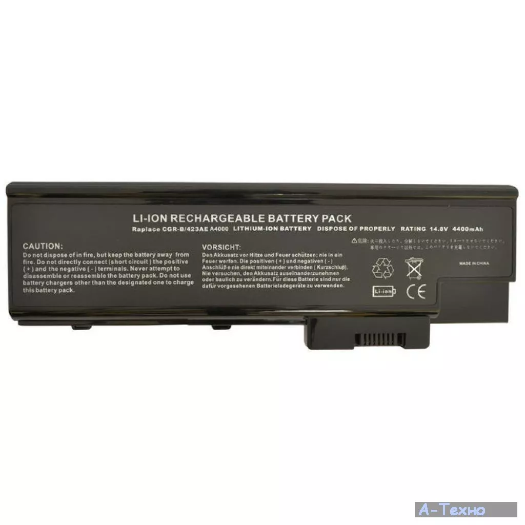 Аккумулятор для ноутбука Alsoft Acer LIP-4084QUPC 4400mAh 8cell 14.8V Li-ion (A41196) - Фото 1