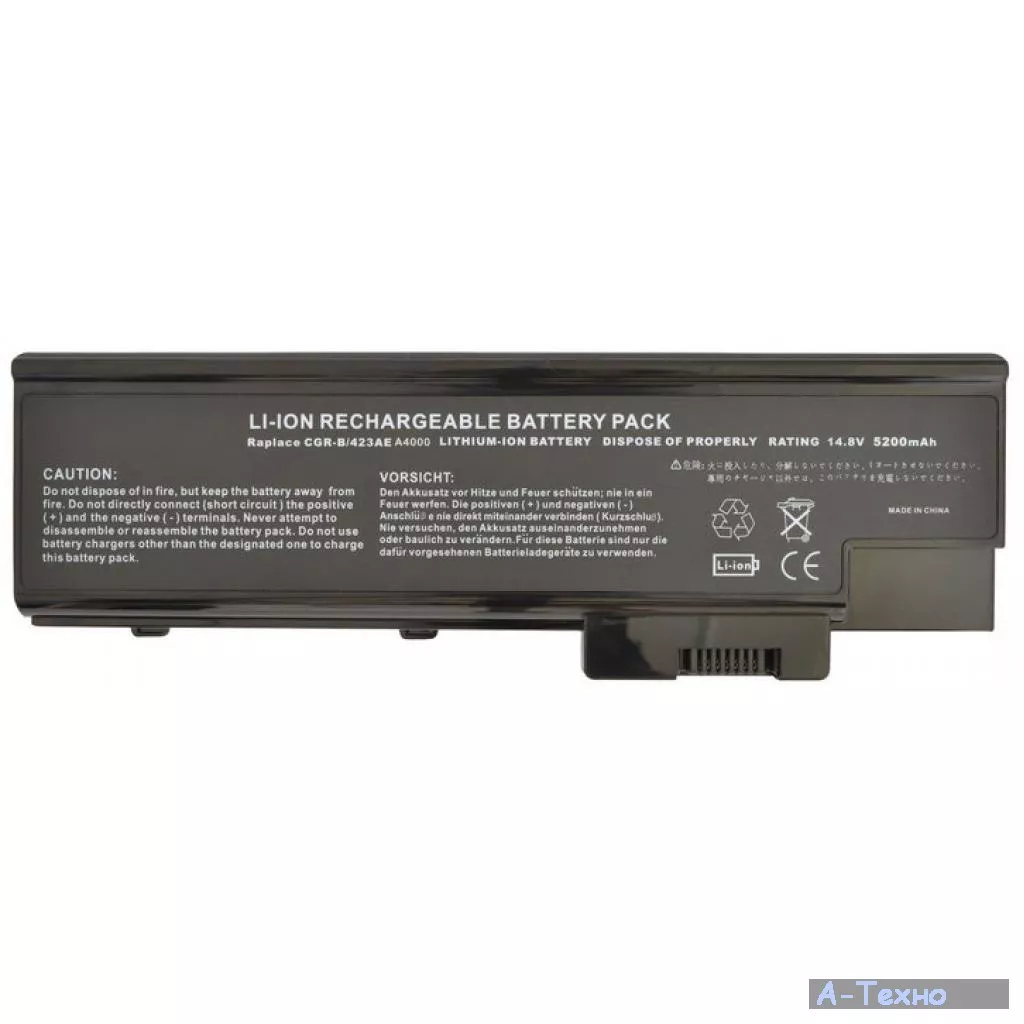 Аккумулятор для ноутбука Alsoft Acer LIP-4084QUPC 5200mAh 8cell 14.8V Li-ion (A41147) - Фото 1