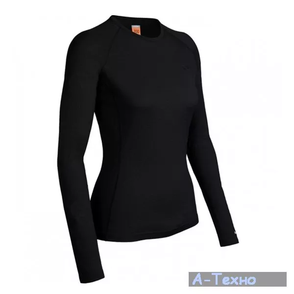 Термофутболка Icebreaker BF 200 Oasis Crewe WMN black L (IBE 123 001 L) - Фото 1