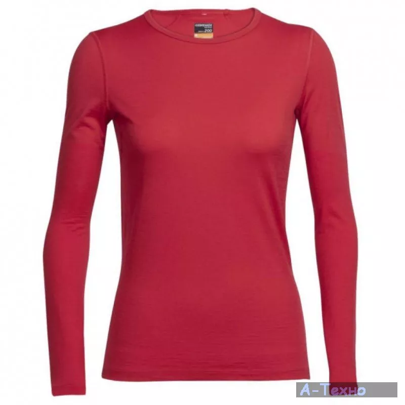 Термофутболка Icebreaker BF 200 Oasis LS Crewe WMN rocket M (100 514 605 M) - Фото 1