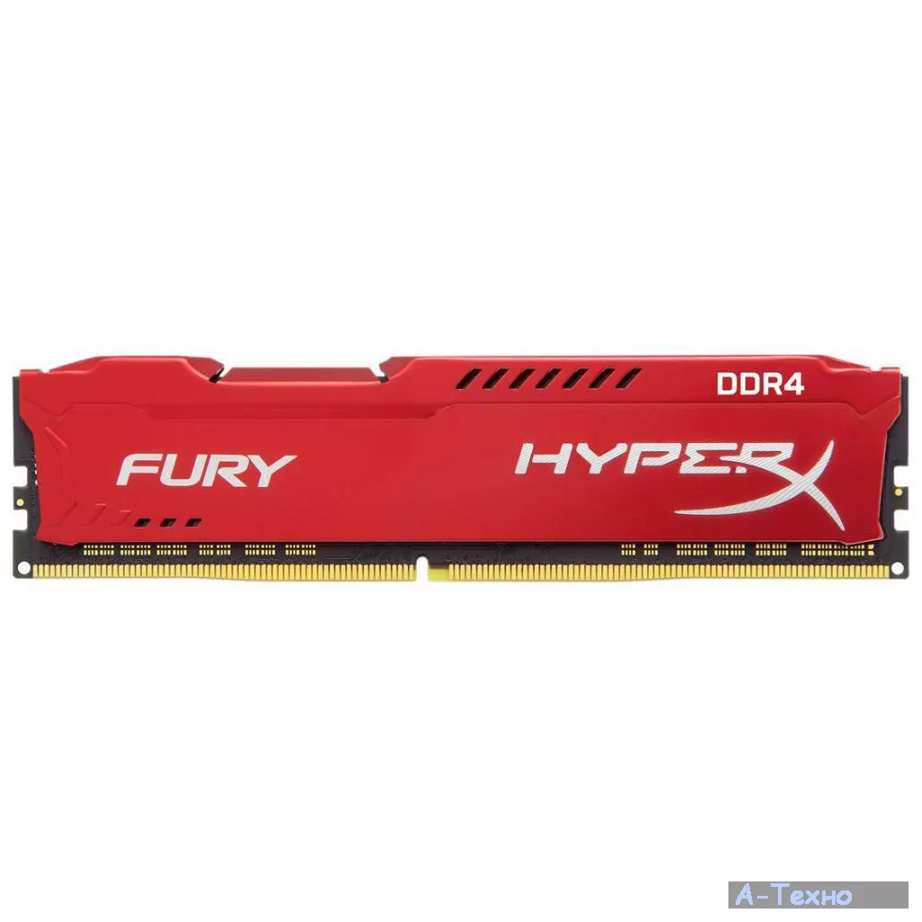 Модуль памяти для компьютера DDR4 16GB 2400 MHz HyperX Fury RED Kingston (HX424C15FR/16) - Фото 1