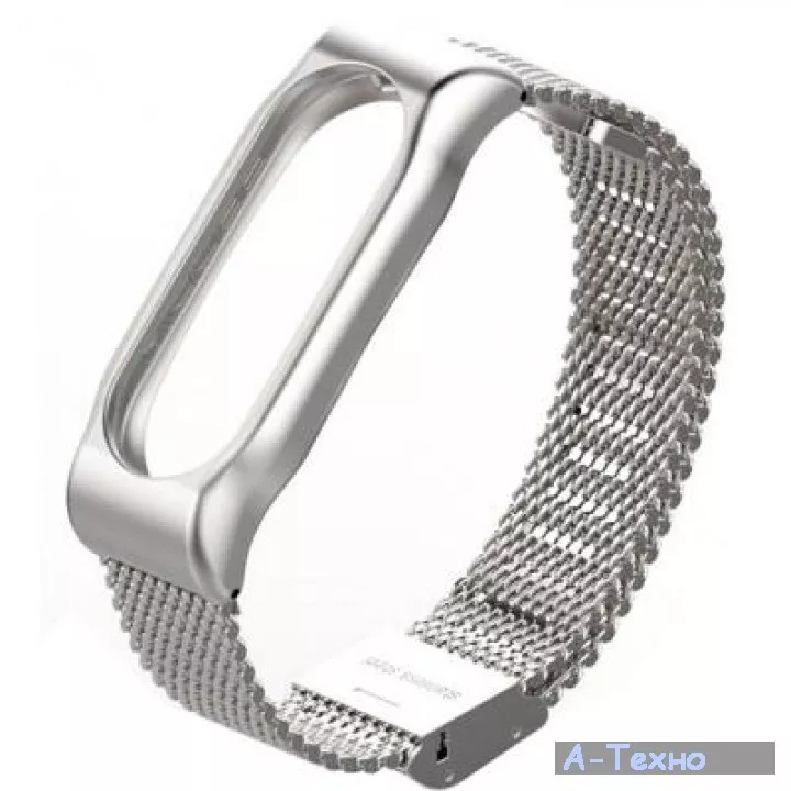 Ремешок для фитнес браслета Xiaomi MiJobs 2 Generation для Mi Band 2 Silver (Р30784) - Фото 2