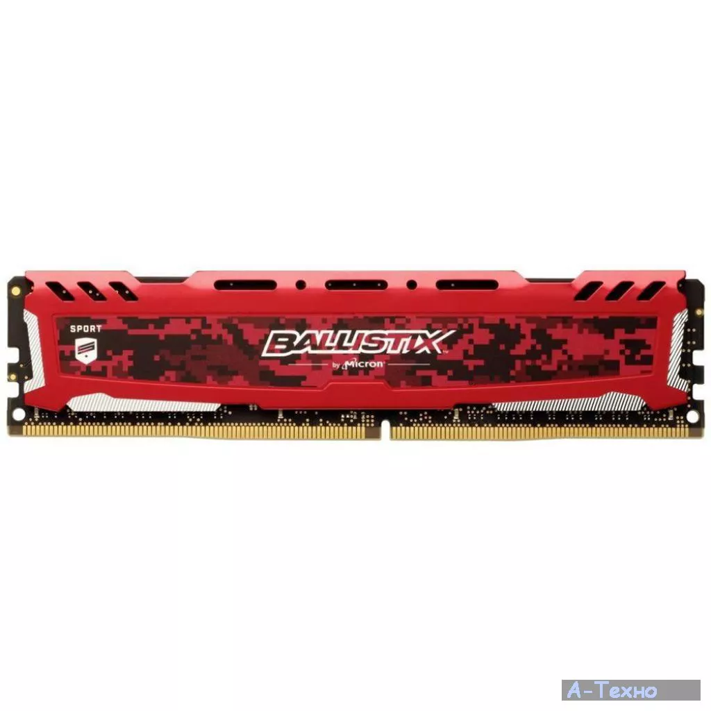 Модуль памяти для компьютера DDR4 8GB 2666 MHz Ballistix Sport LT Red MICRON (BLS8G4D26BFSEK) - Фото 1