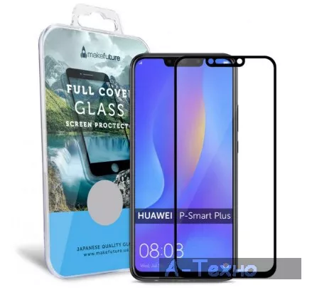 Стекло защитное MakeFuture для Huawei P Smart Plus Black Full Cover (MGFC-HUPSPB) - Фото 1