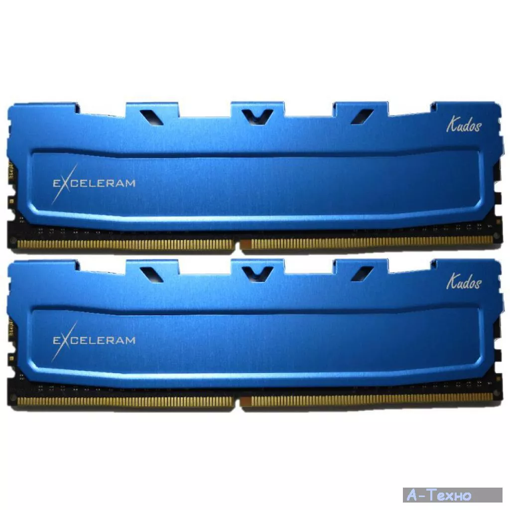 Модуль памяти для компьютера DDR4 32GB (2x16GB) 2133 MHz Blue Kudos eXceleram (EKBLUE4322115AD) - Фото 1