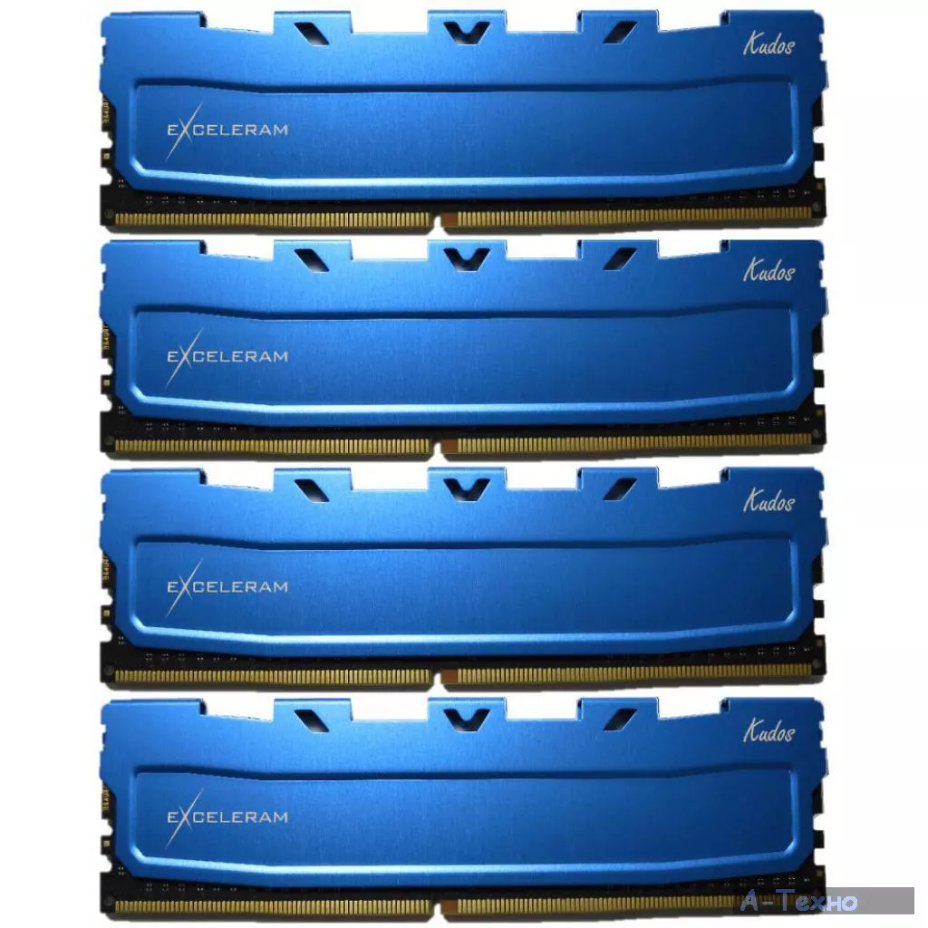 Модуль памяти для компьютера DDR4 16GB (4x4GB) 2133 MHz Blue Kudos eXceleram (EKBLUE4162115AQ) - Фото 1