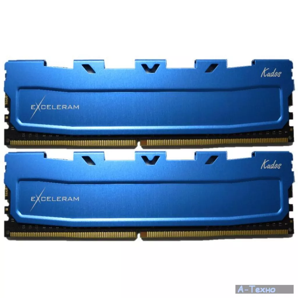 Модуль памяти для компьютера DDR4 8GB (2x4GB) 2133 MHz Blue Kudos eXceleram (EKBLUE4082114AD) - Фото 1