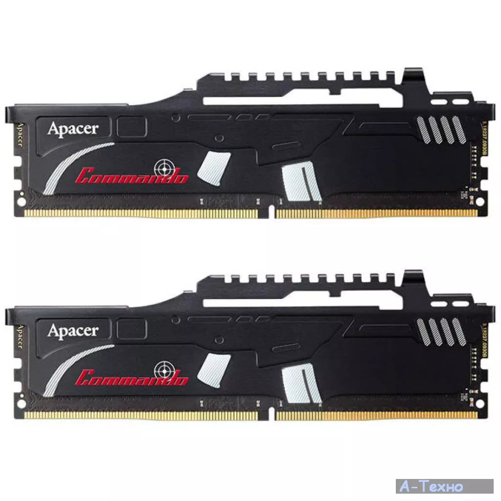 Модуль памяти для компьютера DDR4 16GB (2x8GB) 3466 MHz Commando Series Apacer (EK.16GA3.GGAK2) - Фото 1