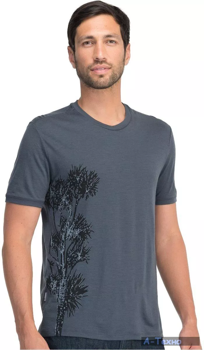 Термофутболка Icebreaker Tech T Lite SS MEN Stuart's Tree monsoon L (100 780 D34 L) - Фото 1