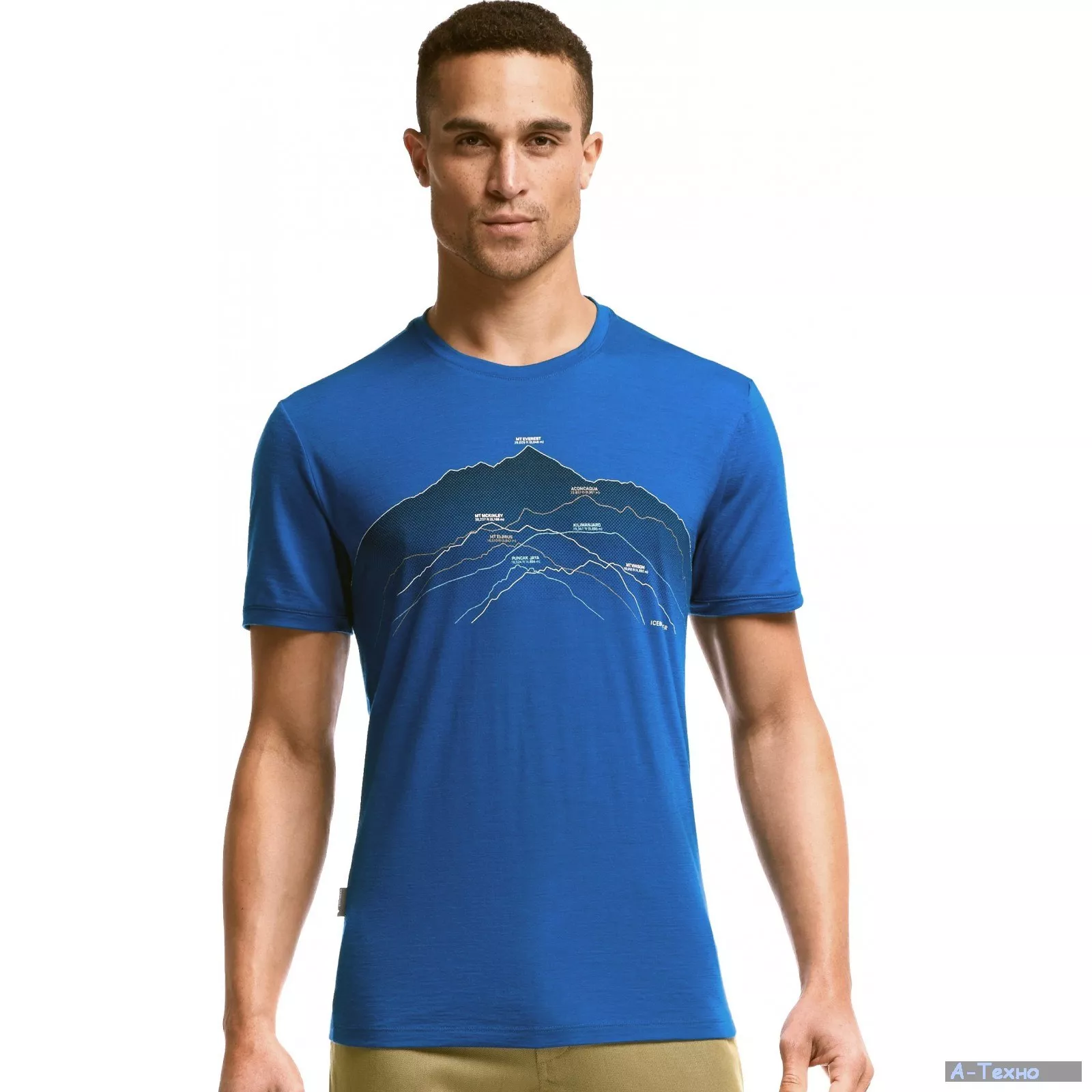 Термофутболка Icebreaker Tech Lite SS Seven MEN seven summits awesome M (102 441 402 M) - Фото 1