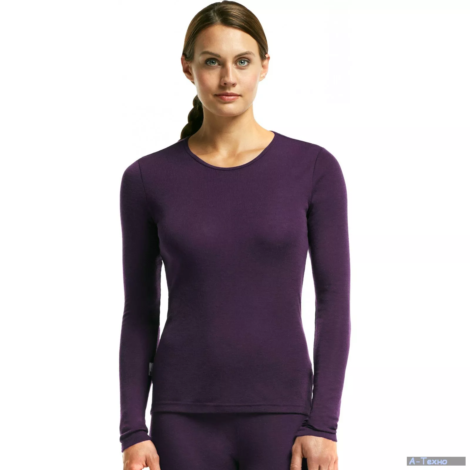 Термофутболка Icebreaker Everyday LS Crewe WMN vino M (101 305 503 M) - Фото 1
