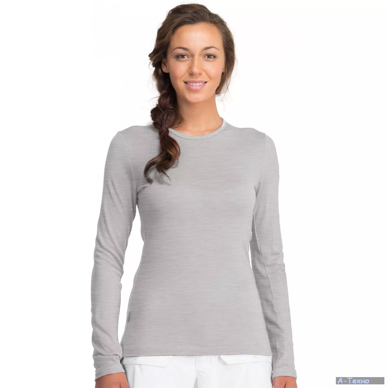 Термофутболка Icebreaker BF 260 Tech Top LS Crewe WMN metro S (100 523 F48 S) - Фото 1