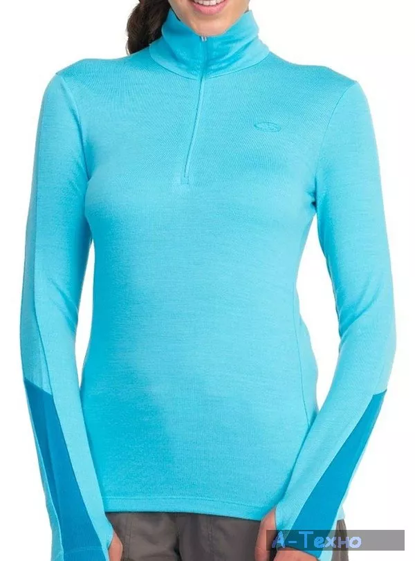Термофутболка Icebreaker BF 260 Vertex LS Half Zip WMN glacier/cruise S (100 753 110 S) - Фото 1