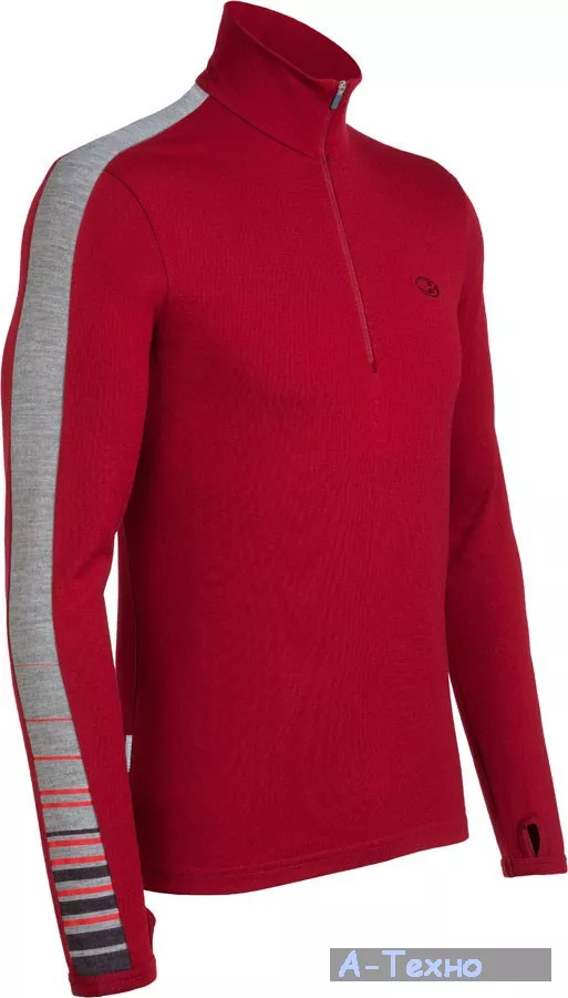 Термофутболка Icebreaker BF 260 Apex Zip MEN mars L (IBF B57 680 L) - Фото 1