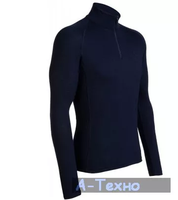 Термофутболка Icebreaker BF 200 Mondo Zip MEN admiral L (IBE 159 G67 L) - Фото 1