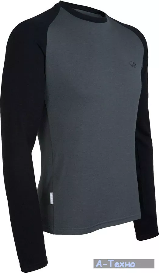 Термофутболка Icebreaker BF 260 LS Crewe MEN charcoal/black L (IBF 164 096 L) - Фото 1