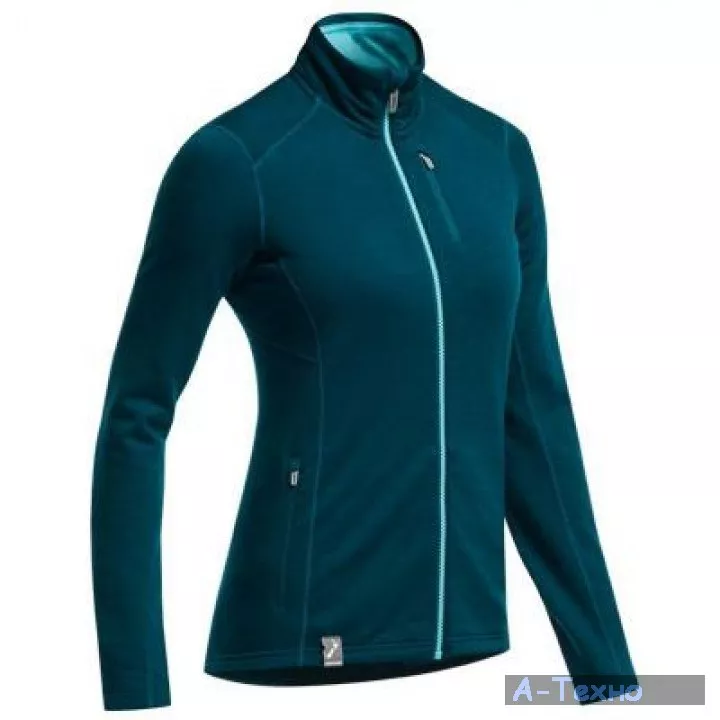 Термокофта Icebreaker Cascade LS Zip stripe WMN night overdye/glacier XS (101 534 401 XS) - Фото 1