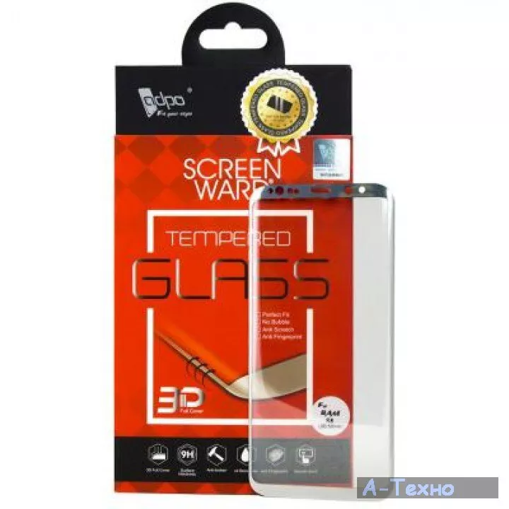 Стекло защитное ADPO для Samsung G950 Galaxy S8 (серебристое) 3D (1283126475863) - Фото 1