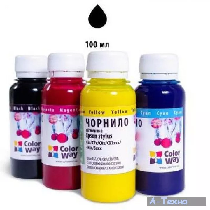 Чернила ColorWay Canon PGI-5/520/PG-40/37 BlackPigm. (CW-CP510BK01) - Фото 1