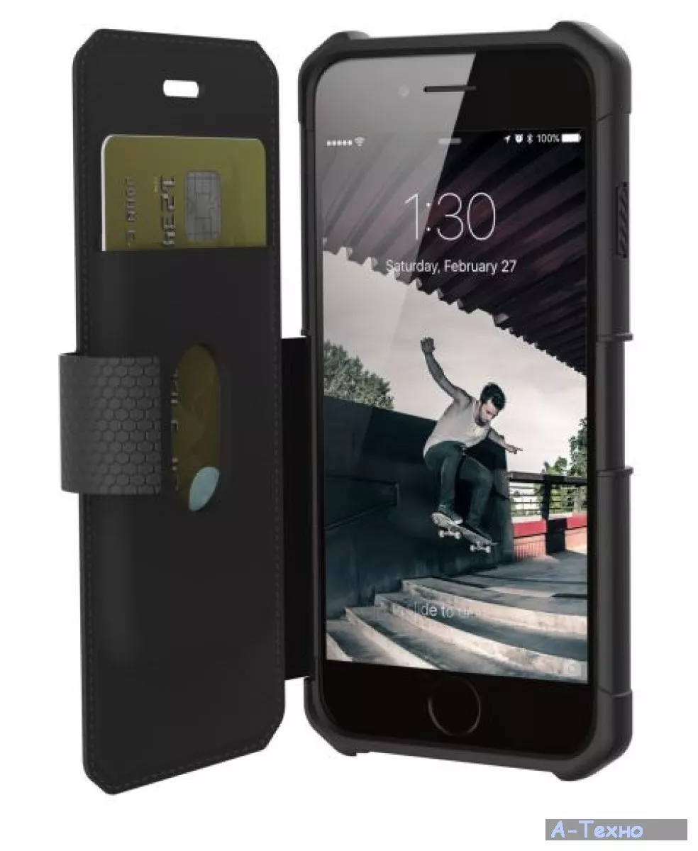 Чехол для моб. телефона Urban Armor Gear iPhone 8/7/6S Metropolis Black (IPH8/7-E-BL) - Фото 1