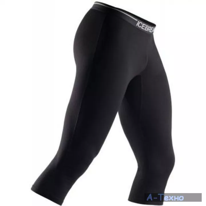 Термоштаны Icebreaker 3/4 BF 200 Oasis Legless MEN black XXL (IBE 160 001 XXL) - Фото 1