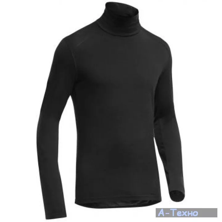 Термосвитер Icebreaker BF 200 Oasis LS Turtleneck MEN black L (101 309 001 L) - Фото 1