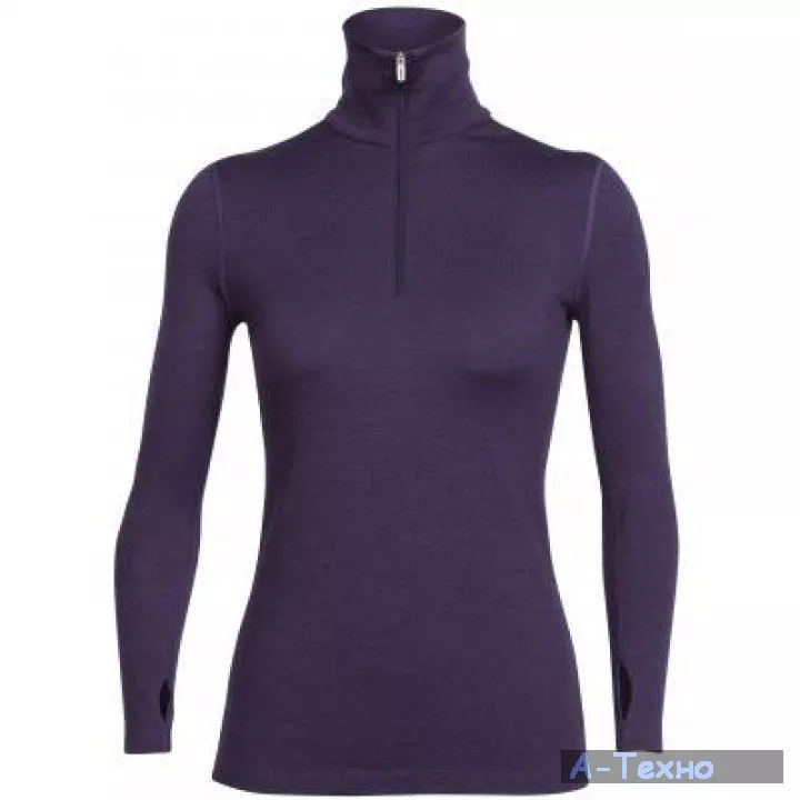 Термосвитер Icebreaker Tech Top LS HZ WMN burgundy hthr M (104 038 501 M) - Фото 1