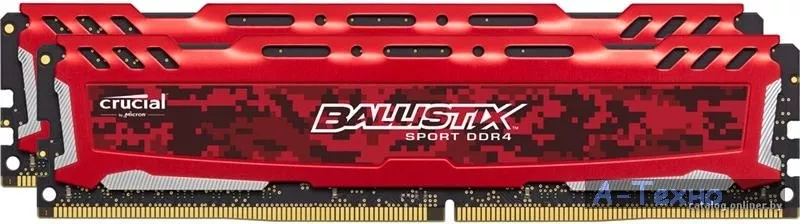 Модуль памяти для компьютера DDR4 16GB (2x8GB) 2666 MHz Ballistix Sport LT MICRON (BLS2C8G4D26BFSEK) - Фото 1