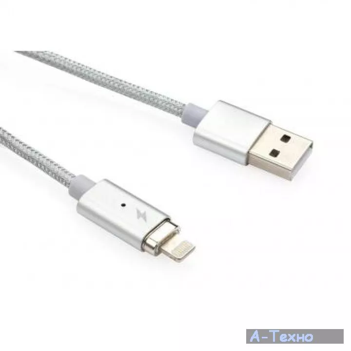 Дата кабель USB 2.0 AM to Lightning 1.0m Vinga (Magnetic Lightning) - Фото 1