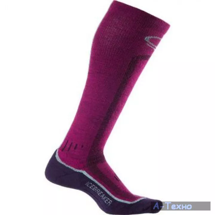 Термоноски Icebreaker Ski Lite OTC WMN magenta/teardrop/lotus S (IBN 309 L43 S) - Фото 1