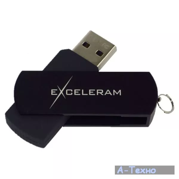 USB флеш накопитель eXceleram 16GB P2 Series Black/Black USB 3.1 Gen 1 (EXP2U3BB16) - Фото 1