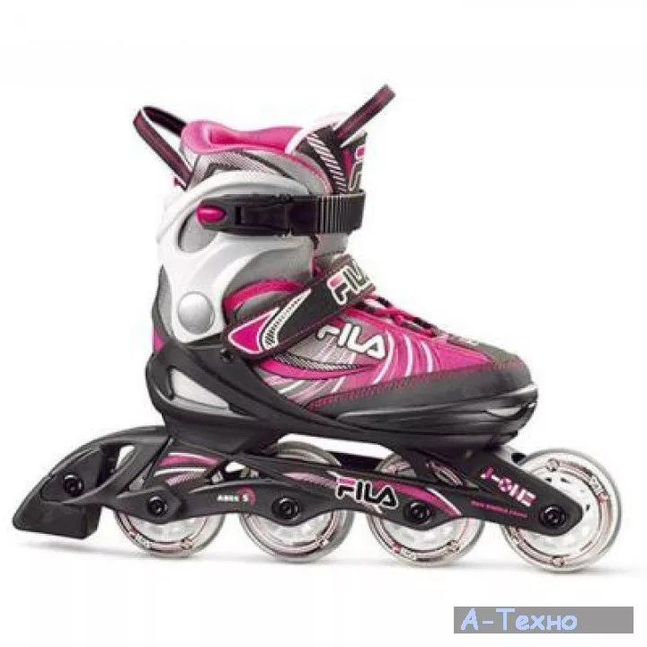 Роликовые коньки Fila 010617155 J-ONE G COMBO 3 SET BLK/GRY/PN M 32-36 2018 (8026473377809) - Фото 1