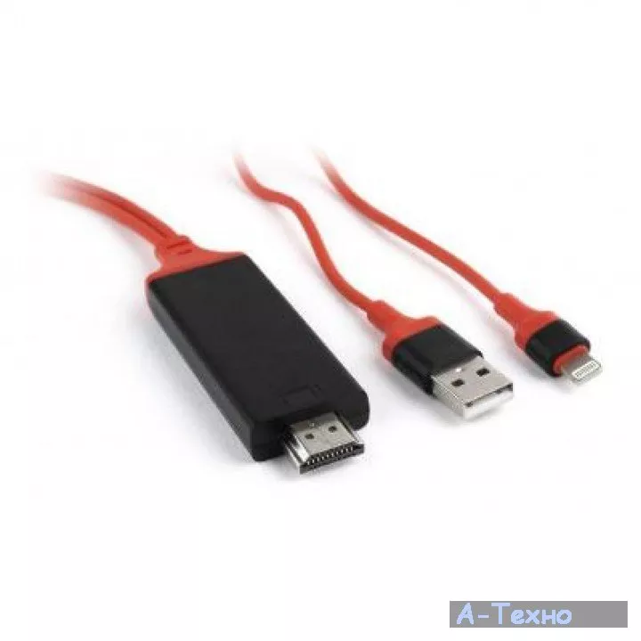 Дата кабель USB 2.0 AM/Lightning to HDMI 1.5m Cablexpert (CC-LMHL-01) - Фото 1
