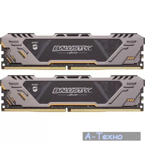 Модуль памяти для компьютера DDR4 16GB (2x8GB) 3000 MHz Ballistix Sport AT MICRON (BLS2C8G4D30CESTK) - Фото 1