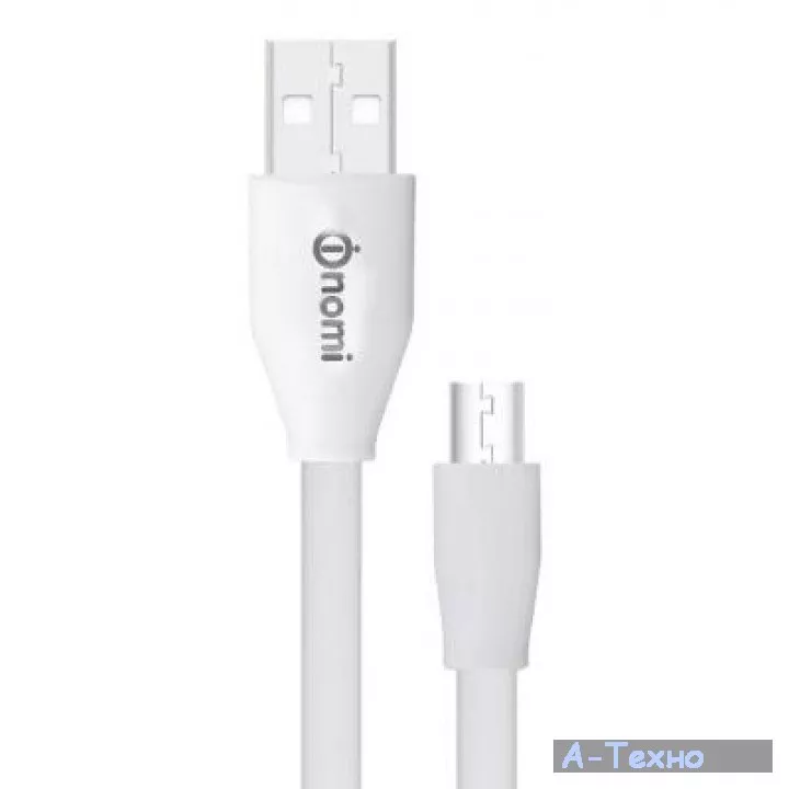 Дата кабель USB 2.0 AM to Micro 5P 1.5m DCF White Nomi (316195) - Фото 1