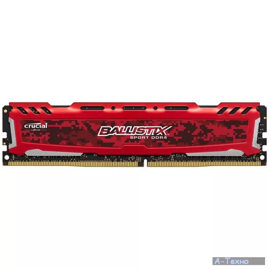 Модуль памяти для компьютера DDR4 4GB 2666 MHz Ballistix Sport LT Red MICRON (BLS4G4D26BFSE) - Фото 1