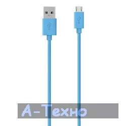 Дата кабель USB 2.0 AM to Micro 5P 2.0m Belkin (F2CU012bt2M-BLU) - Фото 1