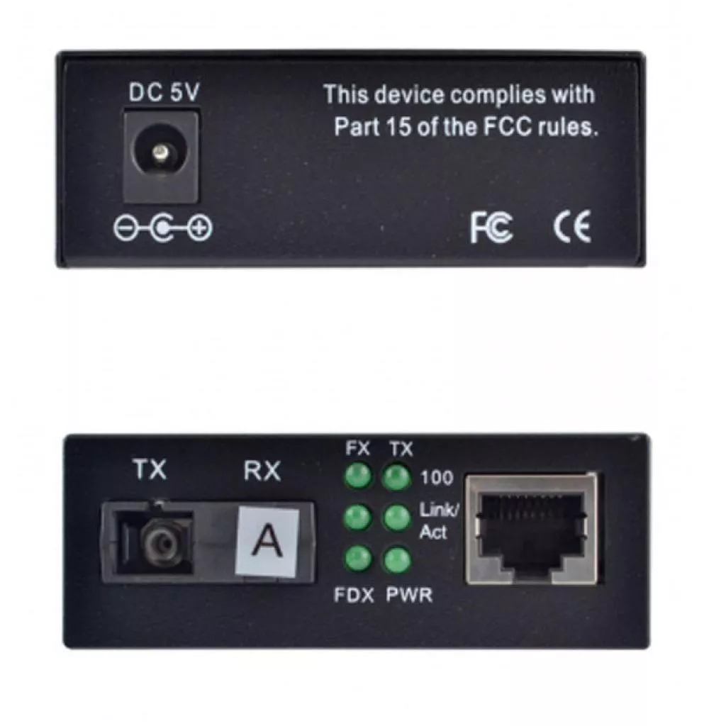Медиаконвертер 10/100Base-TX to 100Base-FX 1310T/1550R, SM, SC/PC, 20 км Step4Net (MC-A-0,1-1SM-1310nm-20) - Фото 1