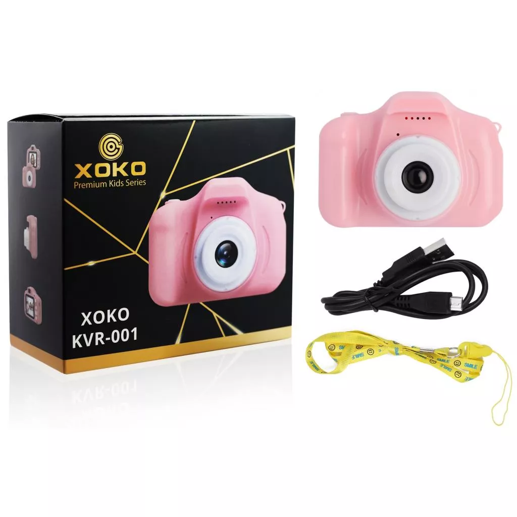 Интерактивная игрушка XoKo Цифровой детский фотоаппарат розовый (KVR-001-PN) - Фото 4