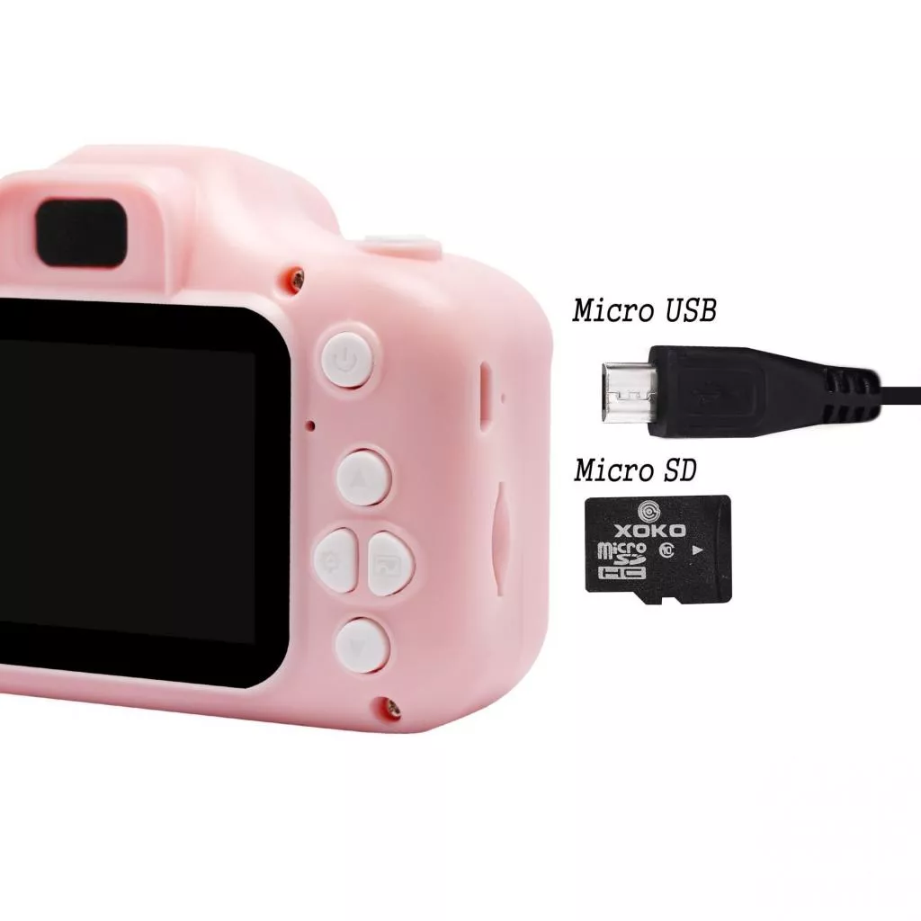 Интерактивная игрушка XoKo Цифровой детский фотоаппарат розовый (KVR-001-PN) - Фото 8