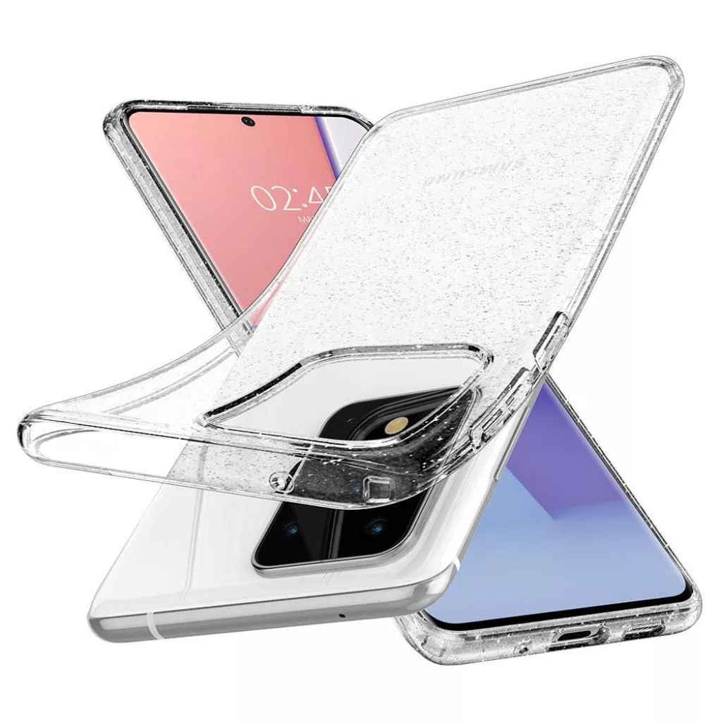 Чехол для моб. телефона Spigen Galaxy S20 Ultra Liquid Crystal Glitter, Crystal Quartz (ACS00710) - Фото 3