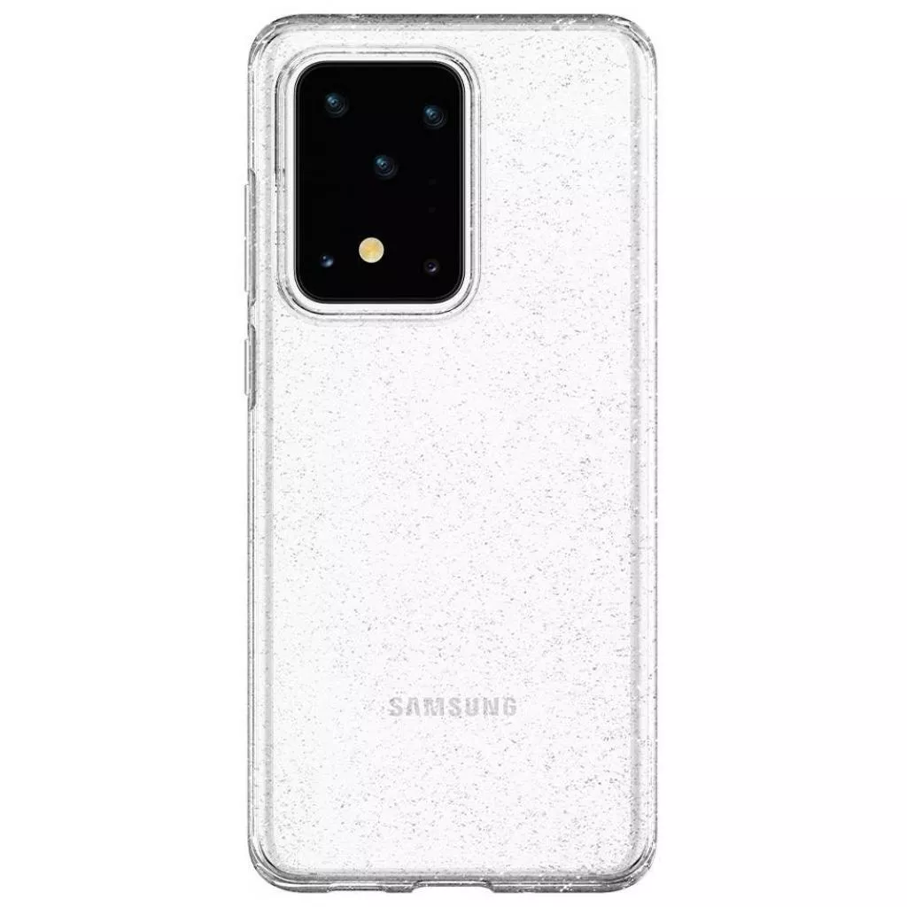 Чехол для моб. телефона Spigen Galaxy S20 Ultra Liquid Crystal Glitter, Crystal Quartz (ACS00710) - Фото 9