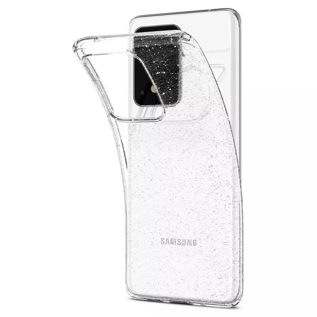 Чехол для моб. телефона Spigen Galaxy S20 Ultra Liquid Crystal Glitter, Crystal Quartz (ACS00710) - Фото 10