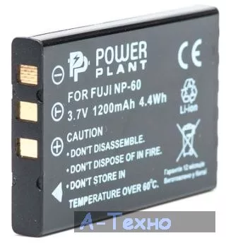 Аккумулятор к фото/видео PowerPlant Fuji NP-60, SB-L1037, SB-1137, D-Li12, NP-30, KLIC-5000, LI- (DV00DV1047) - Фото 1